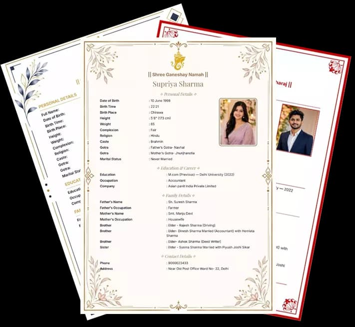 Free Marriage Biodata Maker